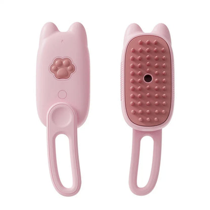 3 in 1 Pet Electric Steam Brush Cat and Dog Cleaning Spray Massage Grooming Comb Retractable Handle Pet Hair Removal Beautybrush